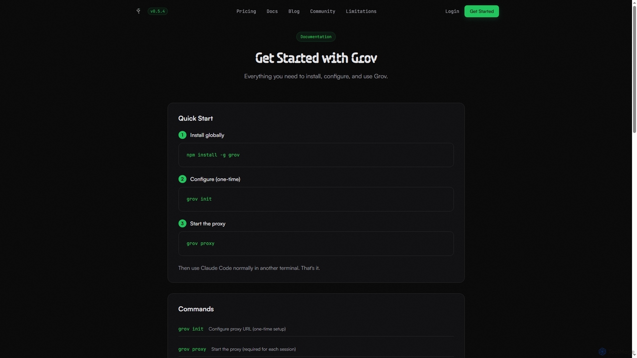 Documentation | Grov for Grov