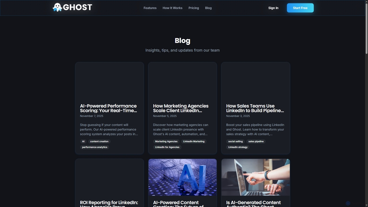 Grow with Ghost - AI-Powered LinkedIn Content Coach for Grow with Ghost