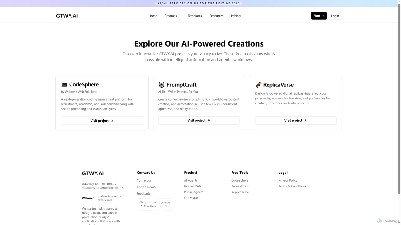 AI Agents Showcase | GTWY.AI for Gtwy