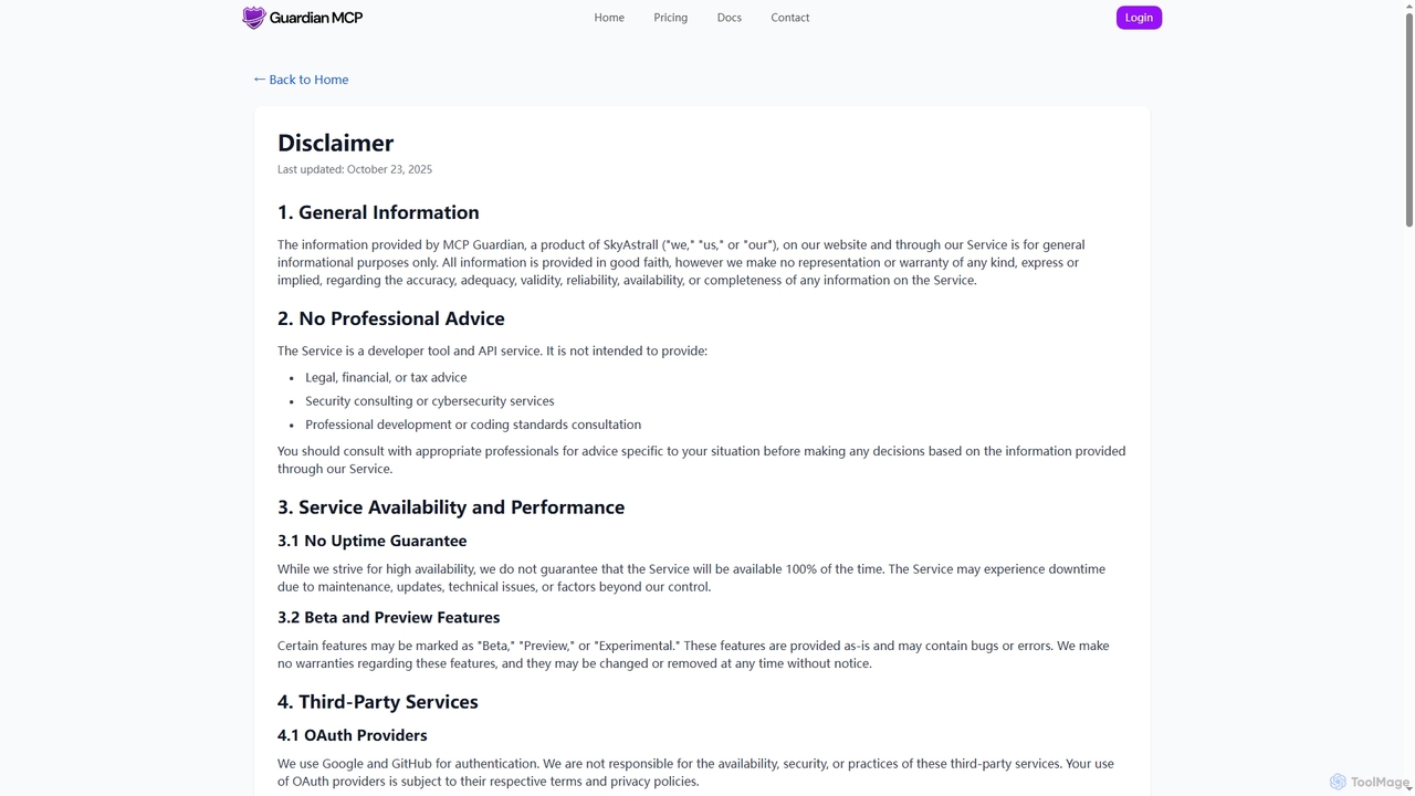 MCP Guardian - Engineering Gates for AI Code Development for Guardian MCP