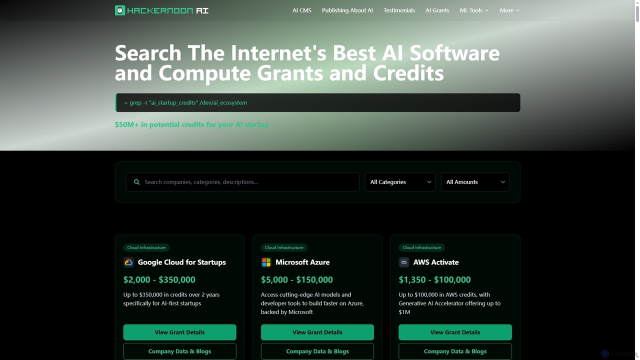 AI Software & Compute Grants Database | HackerNoon.AI for HackerNoon AI
