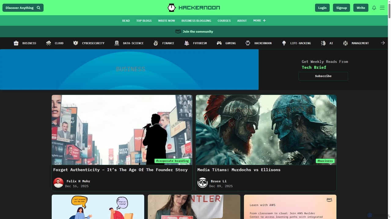 Business for HackerNoon