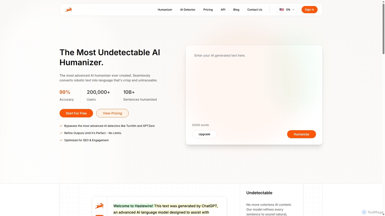 AI Humanizer Tool: #1 Free & Multilingual AI Text Humanizer for Hastewire
