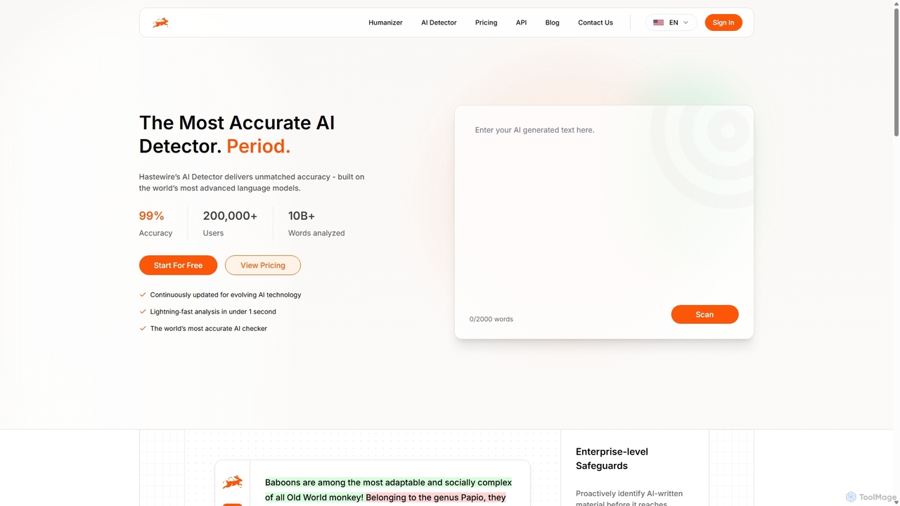 Free AI Detector & Checker - #1 Free Multilingual AI Detection Tool for Hastewire