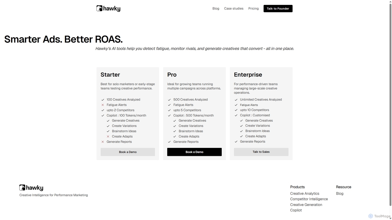AI SaaS Marketing Blog Page for Hawky