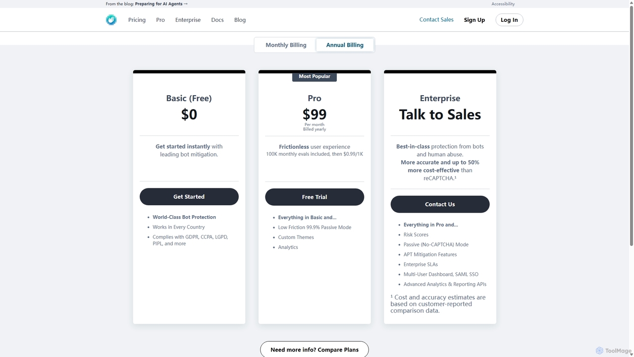 Pricing for HCaptcha