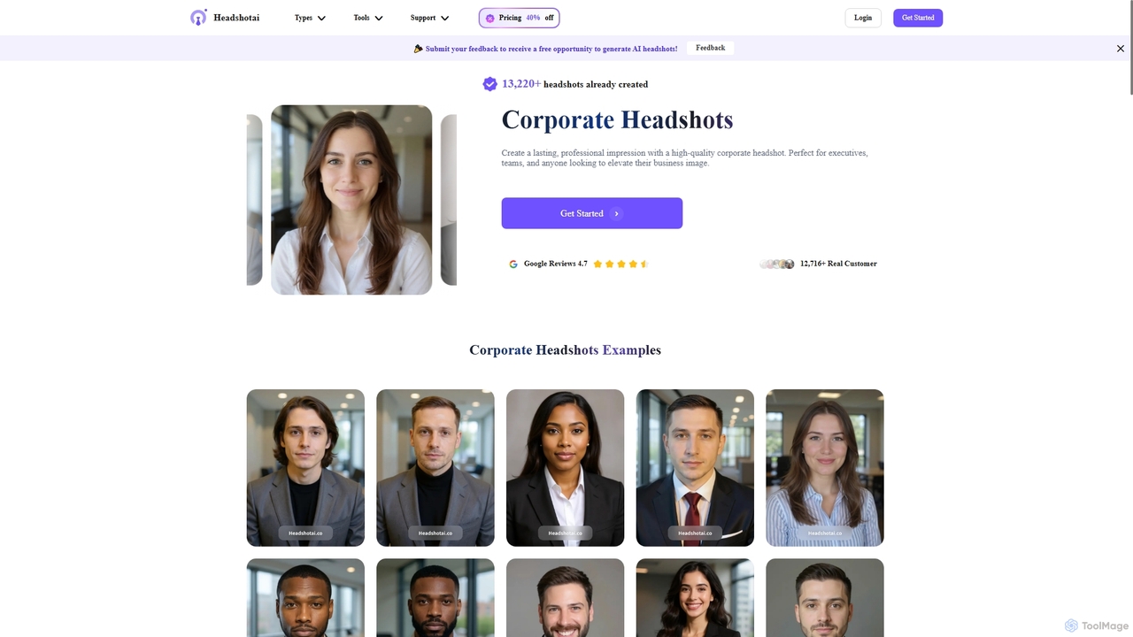 Corporate Headshots by HeadshotAI: Fast, Uniform and Realistic for HeadshotAI