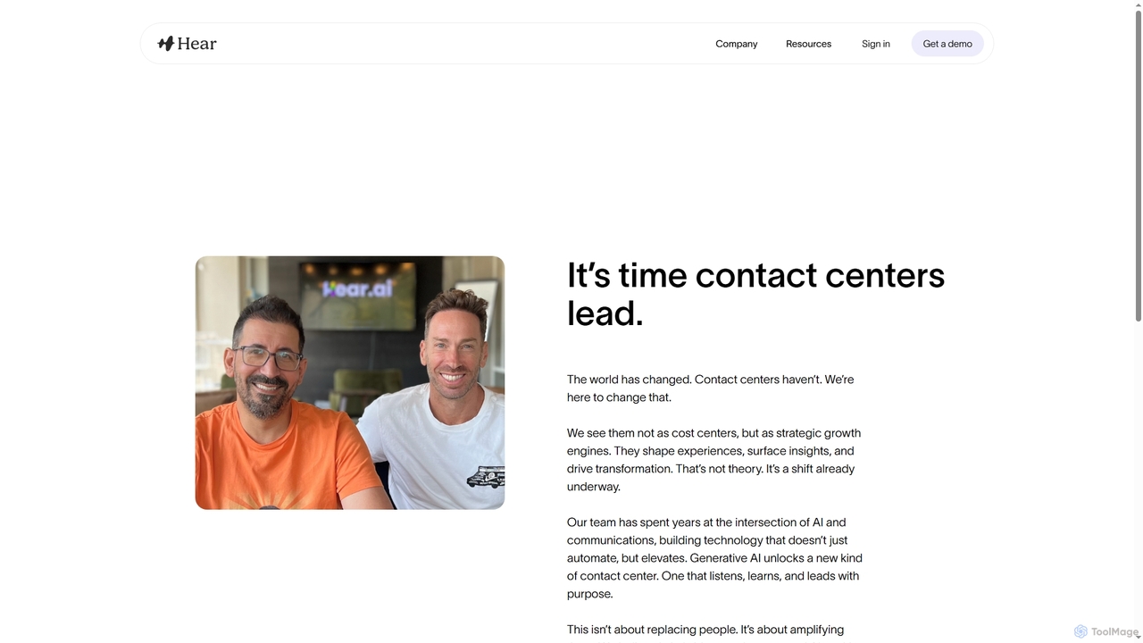 About Hear – AI-Powered Contact Center Solutions for Hear