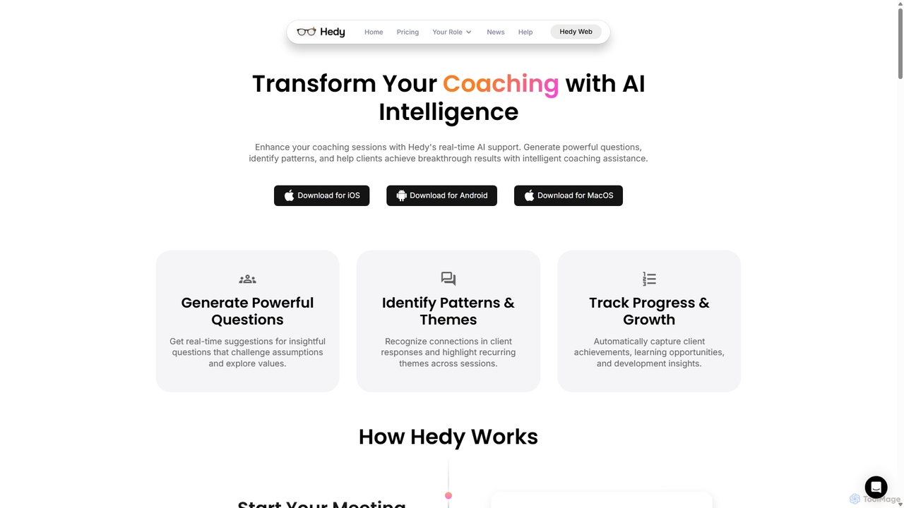 AI Coaching Assistant for Professional Coaches & Mentors | Hedy AI for Hedy
