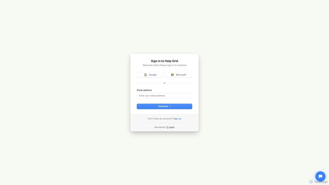 Sign In | Help Grid for Help Grid