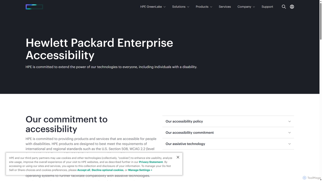 Hewlett Packard Enterprise Accessibility: Standards for Disabilities | HPE for Hewlett Packard Enterprise (HPE)