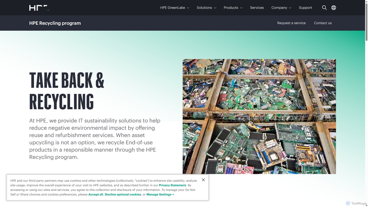 Product Recycling - HPE Recycling program | HPE for Hewlett Packard Enterprise (HPE)