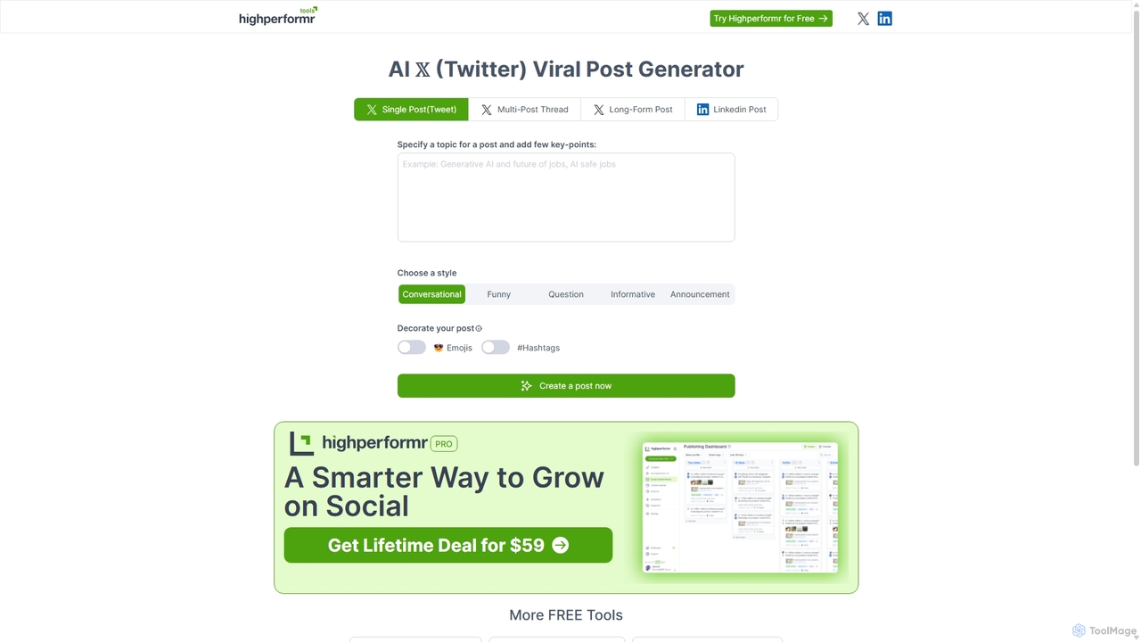 Highperformr AI Tools