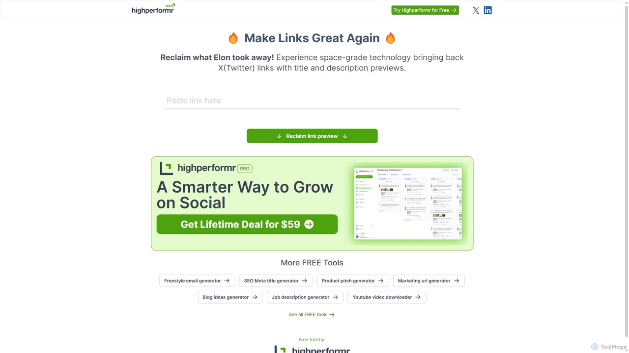 OG link generator | Highperformr.ai for Highperformr AI Tools