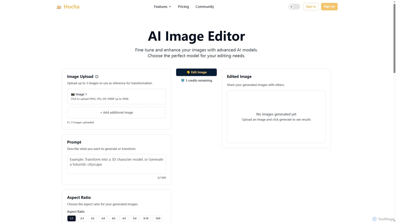 AI Image Editor - Fine-tune Images with AI Models | Hocha for Hocha
