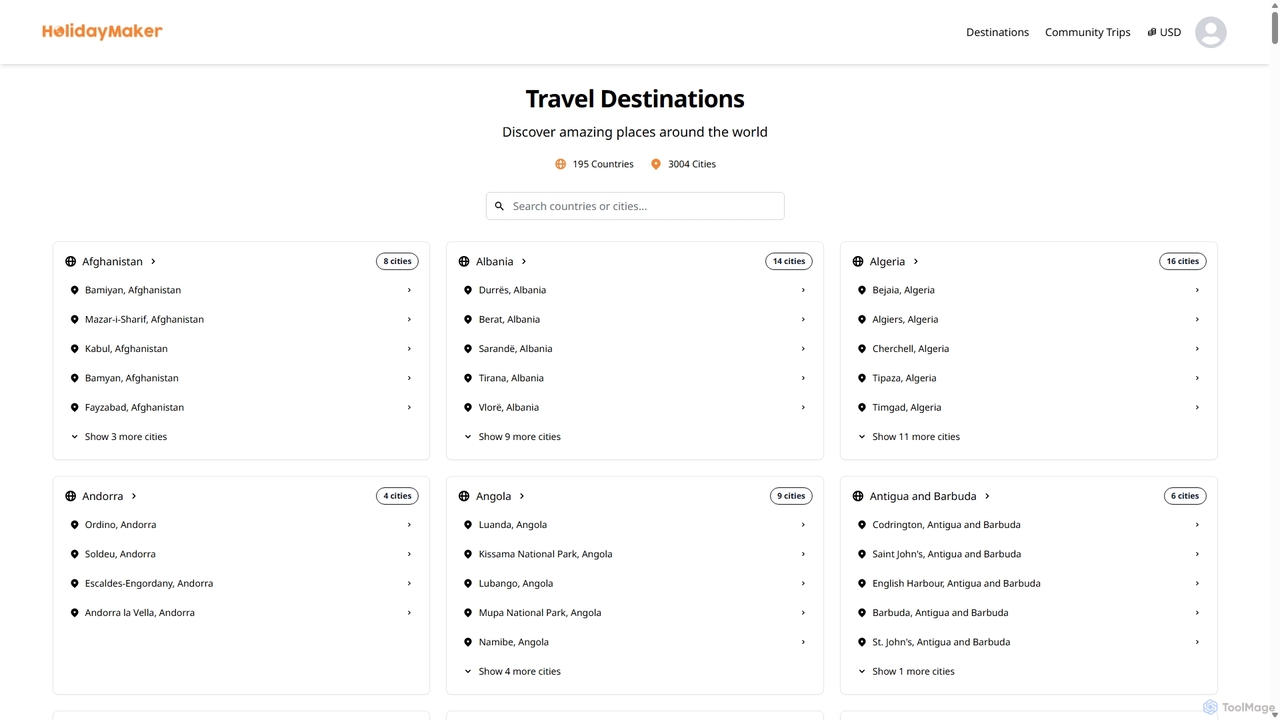 HolidayMaker | Explore Destinations for HolidayMaker