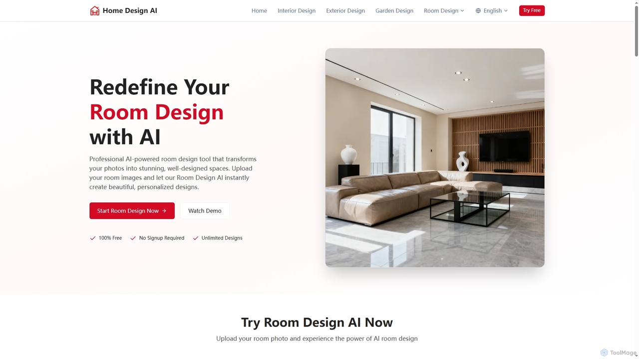 Free Online Room Design AI (No Signup) ｜ Home Design AI for Home Design