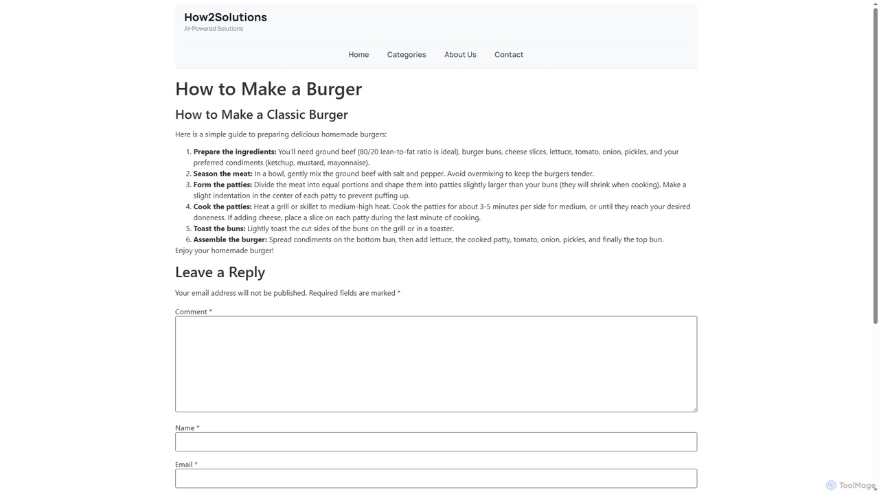 How to Make a Burger - for How2Solutions