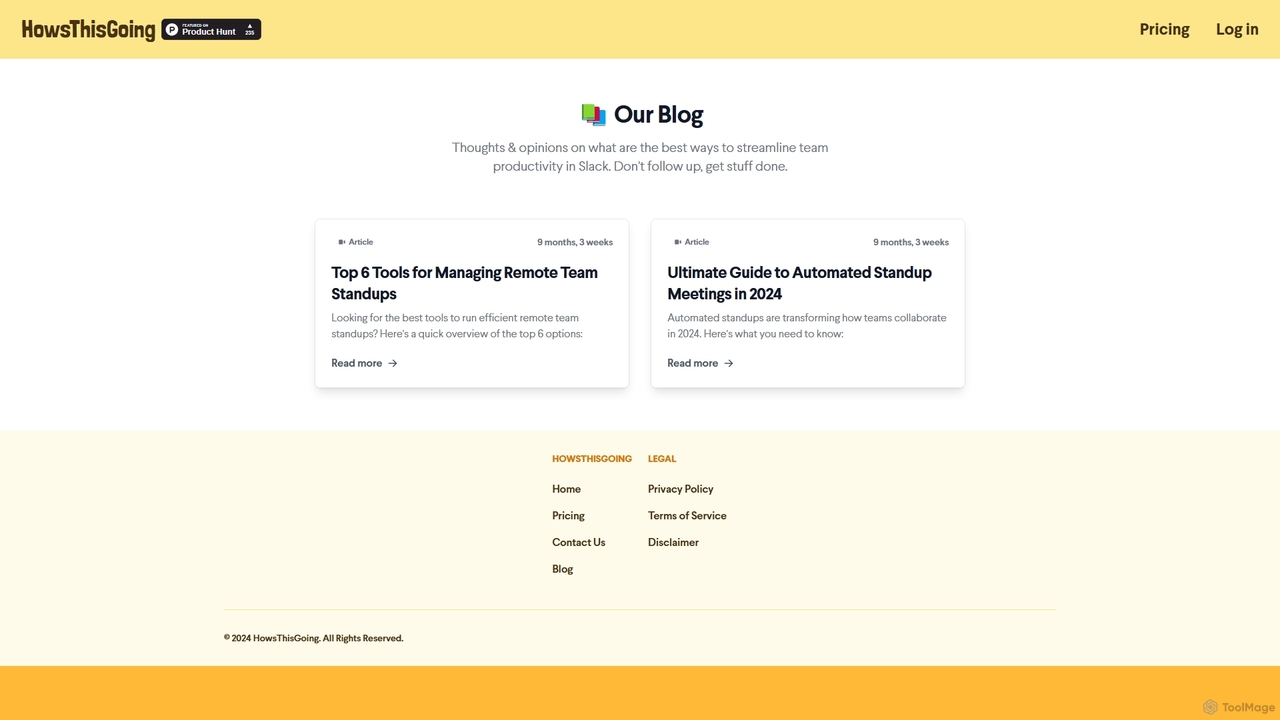 AI Project Manager for Slack - Connect GitHub, Hubspot & More for Howsthisgoing
