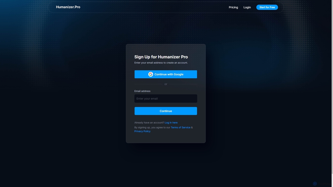 Sign up for Free | Humanizer Pro for Humanizer Pro