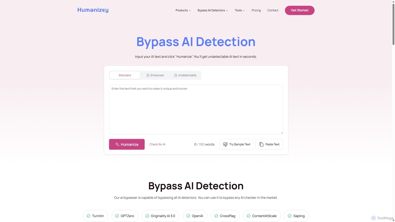 Bypass AI Free - Get 100% Human Content | Humanizey for Humanizey