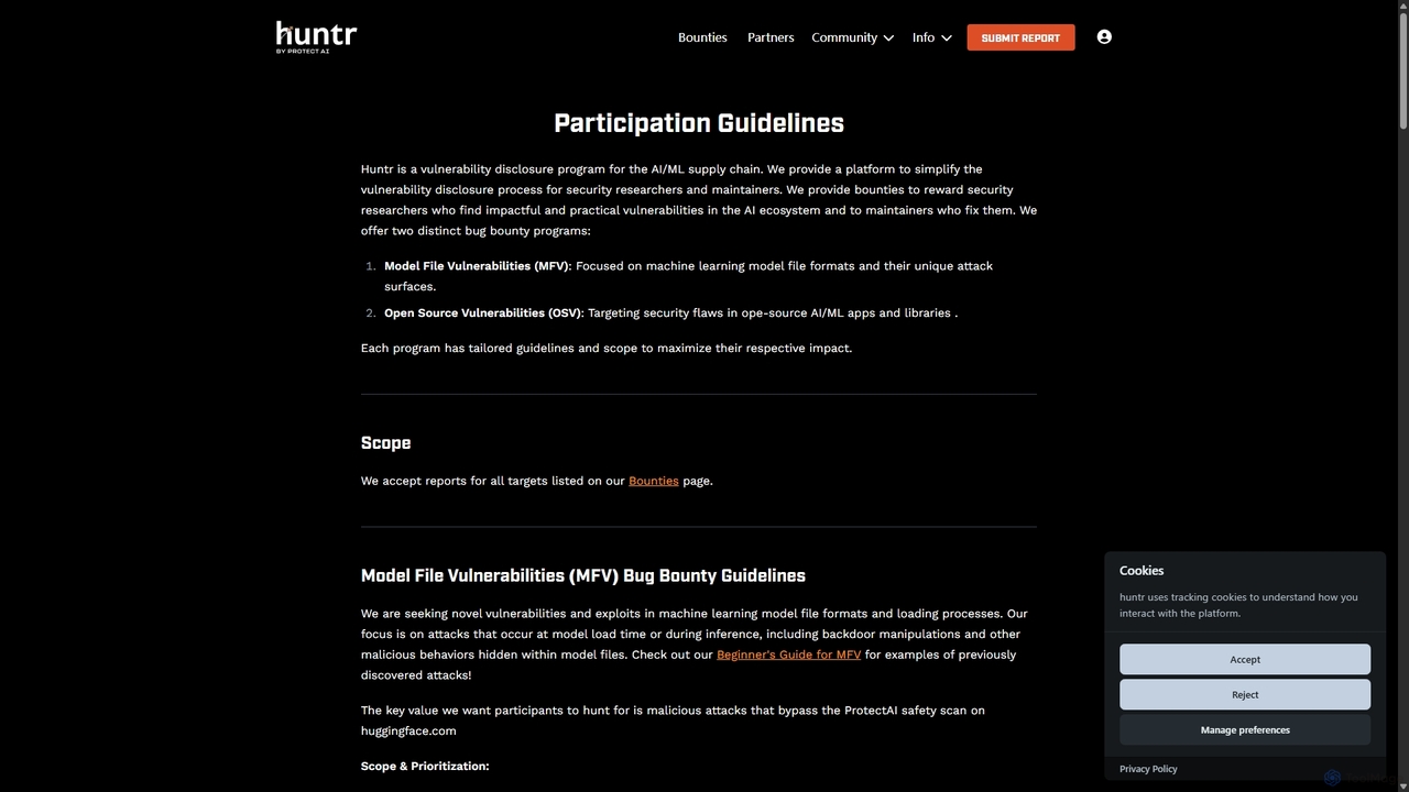 huntr: Participation Guidelines for Huntr