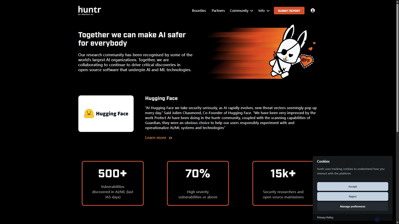 huntr - The world’s first bug bounty platform for AI/ML for Huntr
