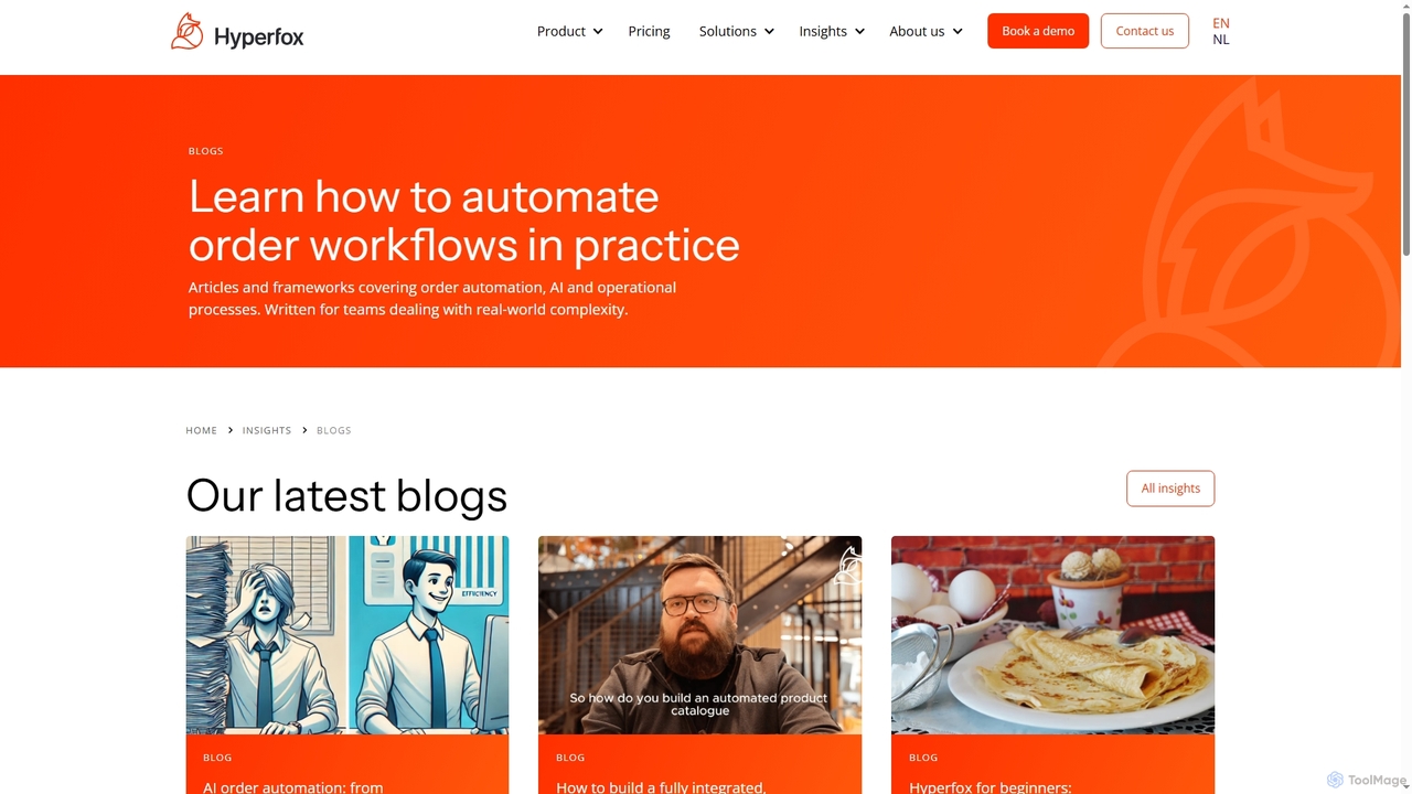 B2B Order Automation Blog on AI & Operational Workflows for Hyperfox