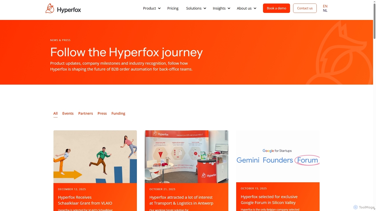 Order Automation News, Funding & Press Updates for Hyperfox
