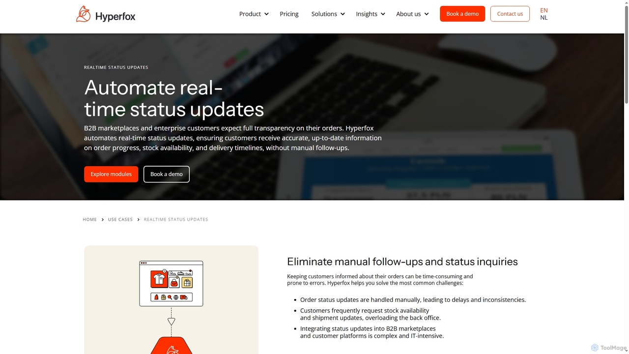 Automate real-time status updates for Hyperfox