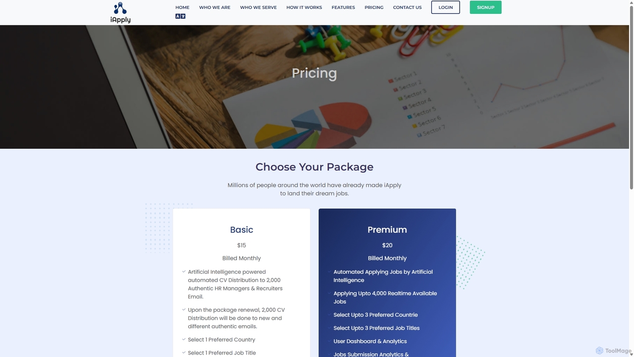Our AI Powered Job Applying Service Packages for Iapply