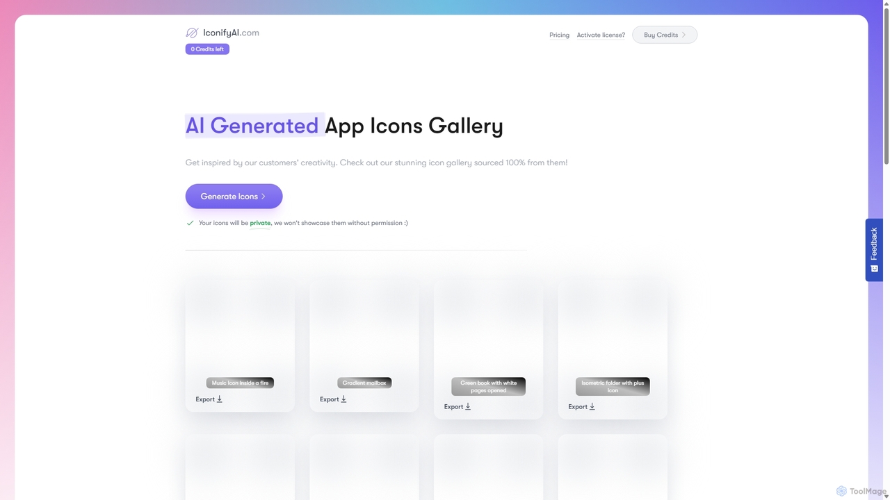 AI Generated Icons | Create your app icon in seconds for Iconifyai