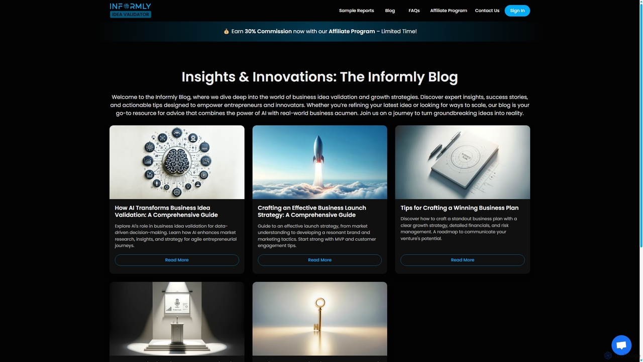 Blog • Idea Validator • Informly • Validate your Business Idea instantly with the help of AI for Idea Validator