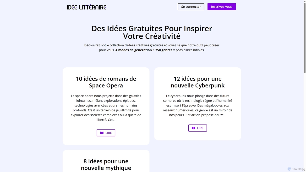 Idées gratuites pour romans et nouvelles | Idée littéraire for Ideelitteraire