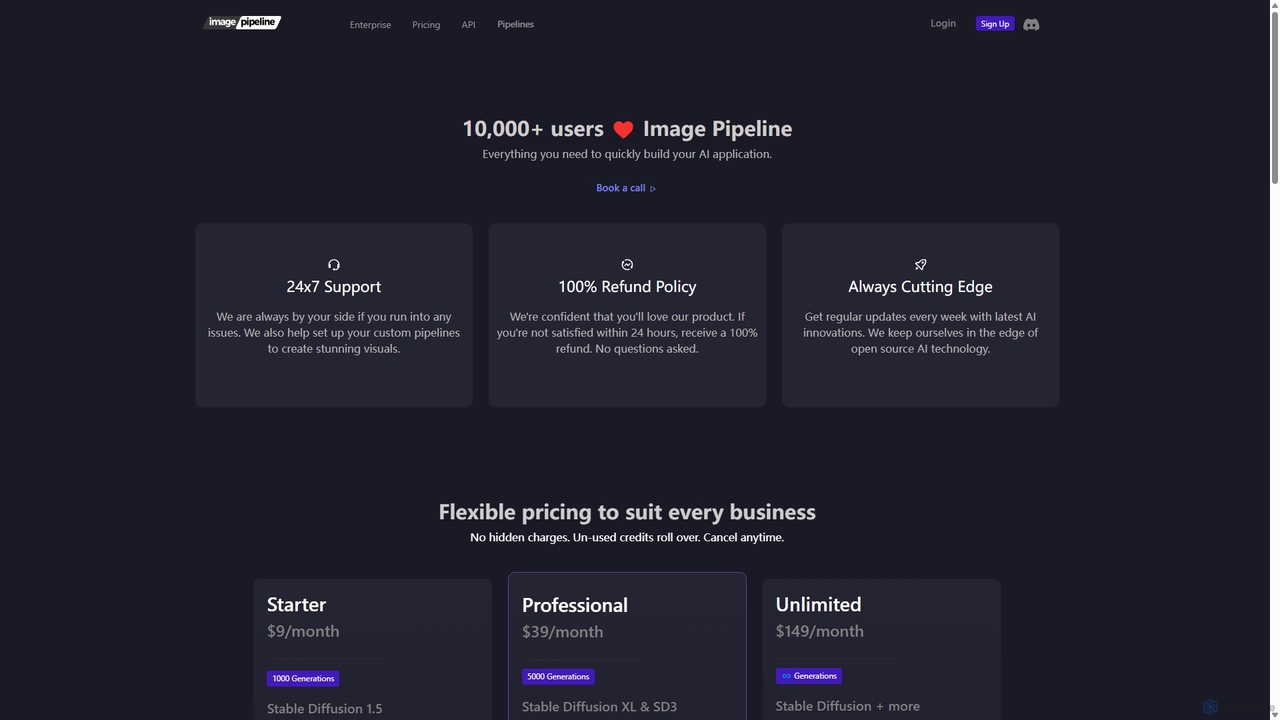 Pricing - Create Unlimited Images with Plug and Play APIs| imagepipeline.io for Imagepipeline