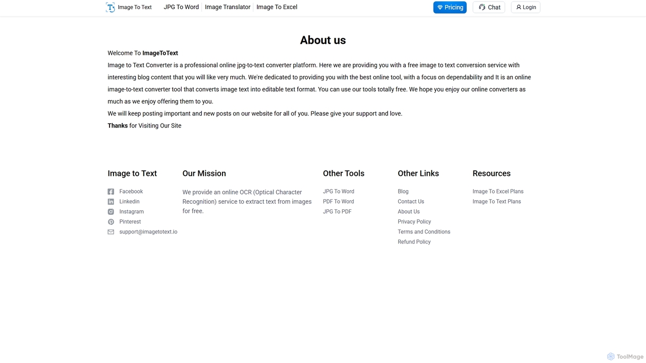 About Us for Imagetotext.io