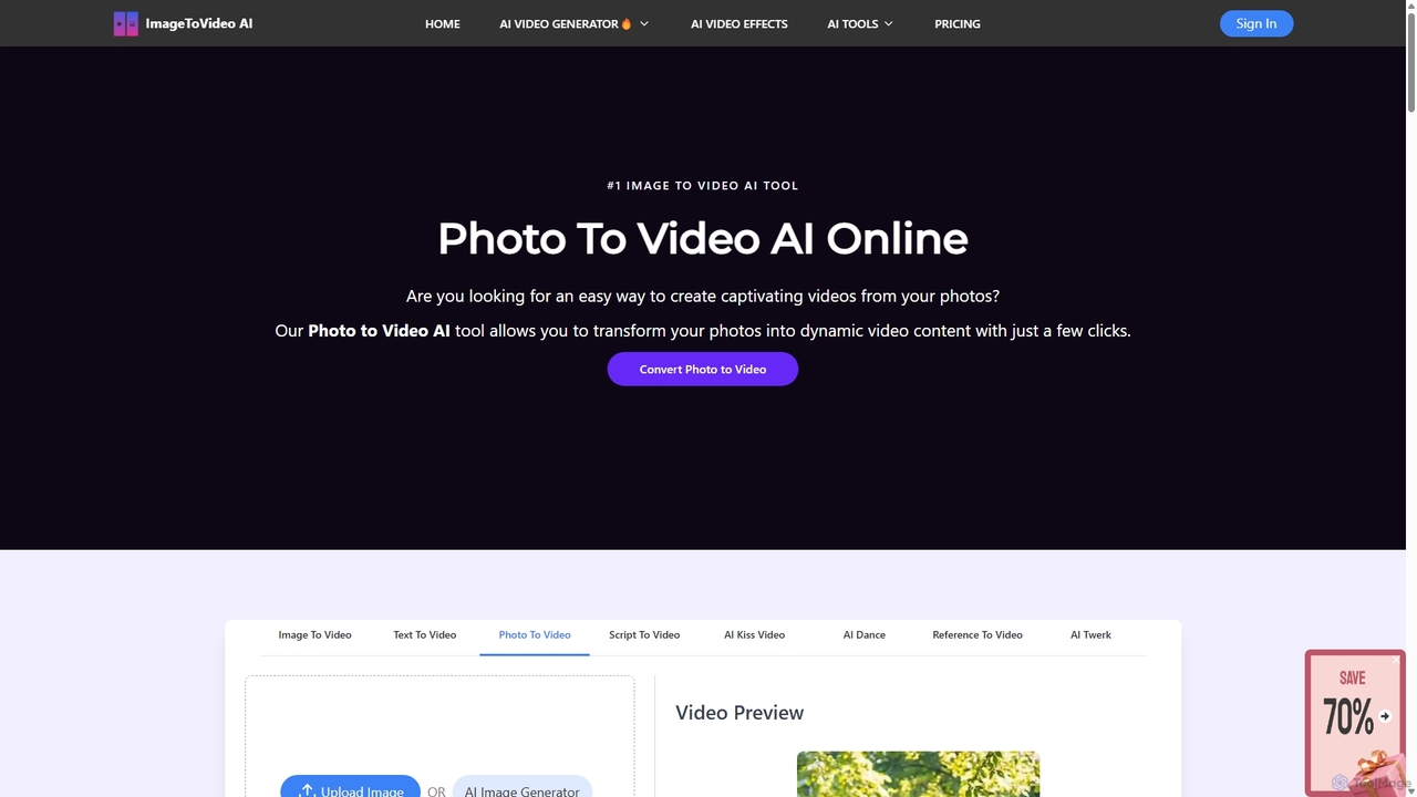 Photo to Video AI Online: Convert Photo to Video for Free for ImageToVideoAI