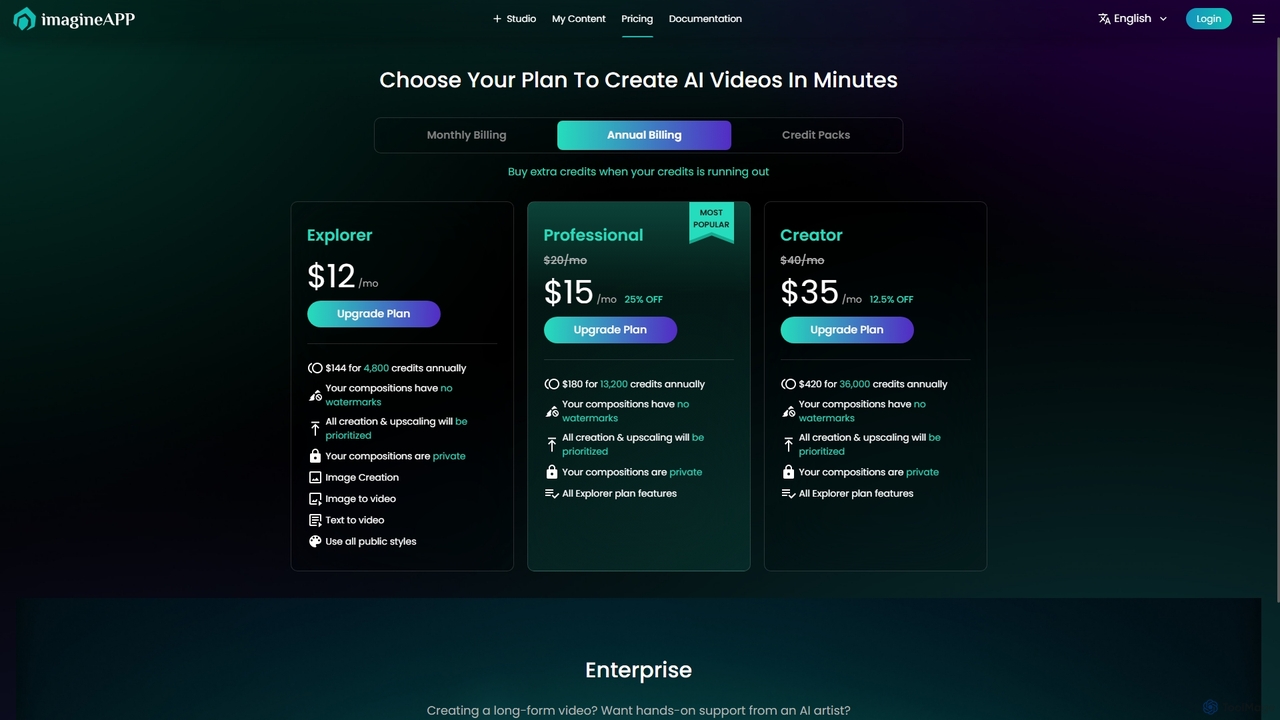 Pricing | ImagineAPP for Imagineapp