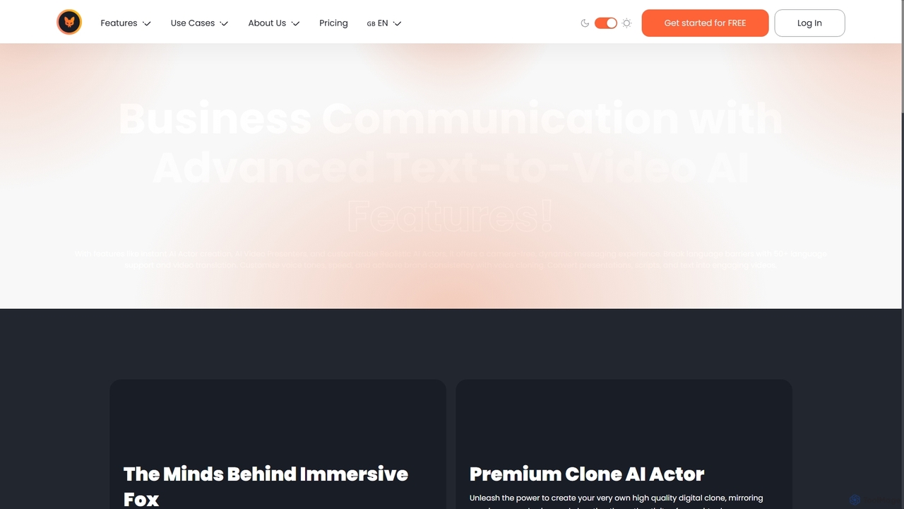 Immersive Fox | Video AI Generation Features for Immersive Fox