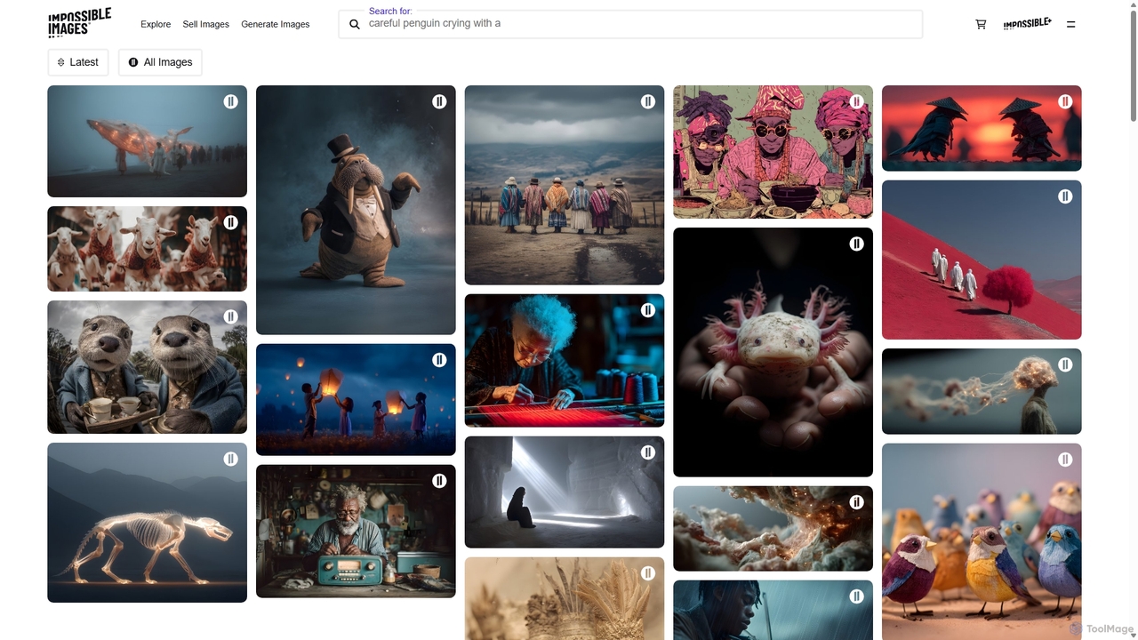 AI Generated Image Library - 1000s of AI generated images for Impossibleimages