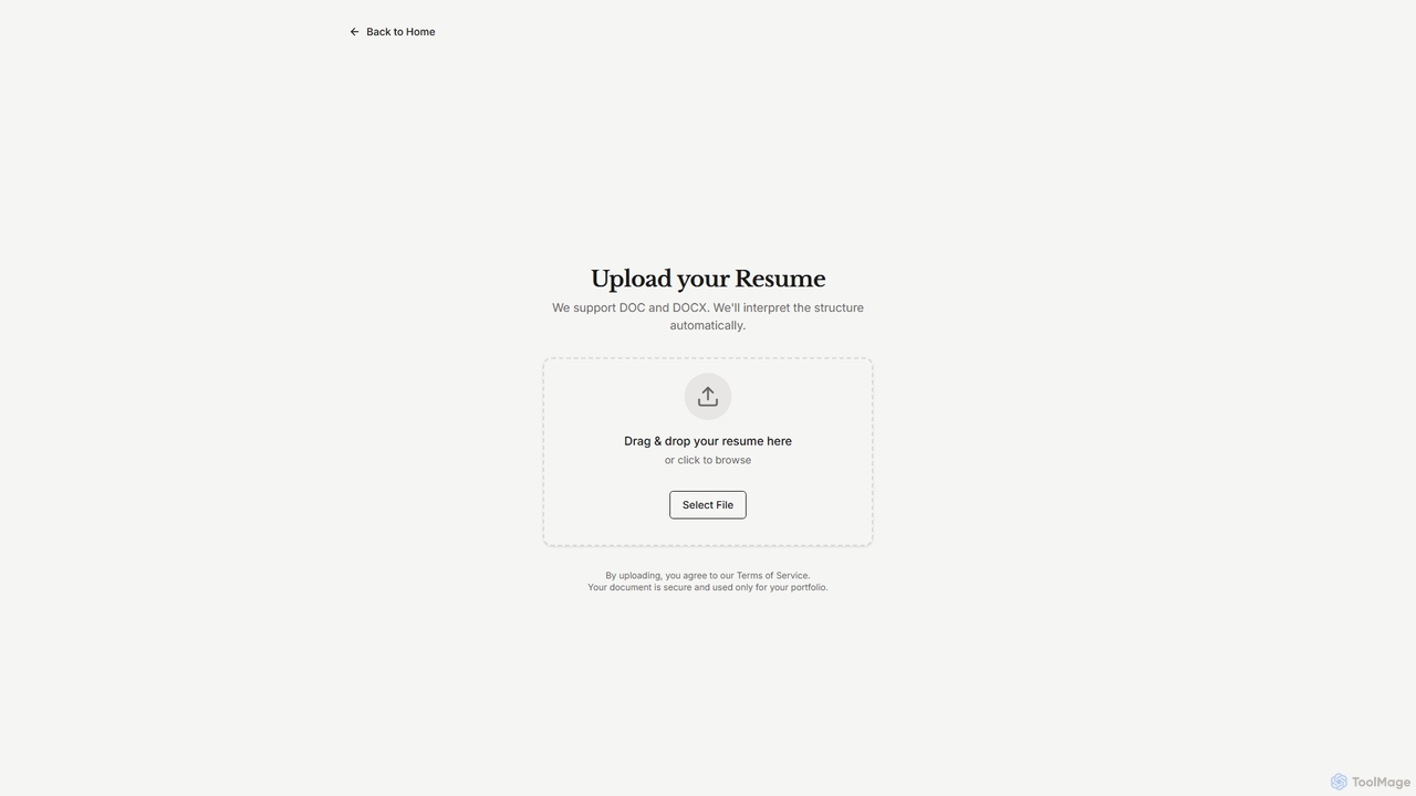 Imprint | Resume to Interactive Portfolio in Minutes for Imprint