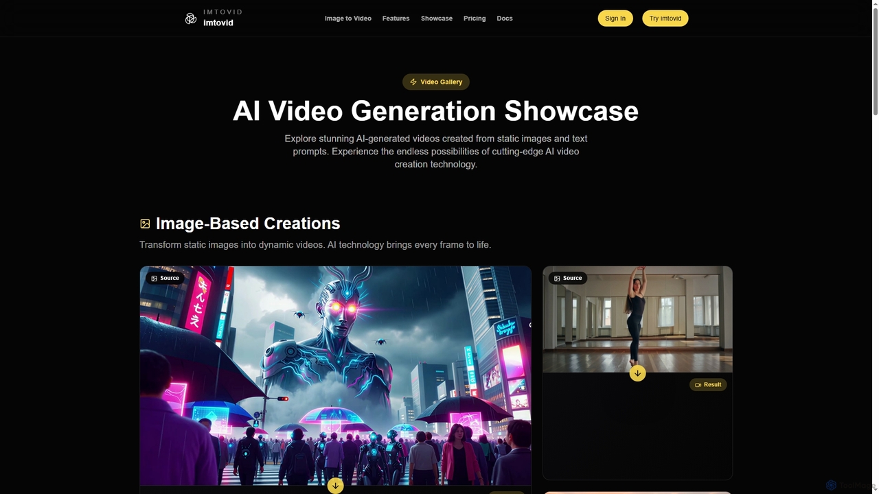 AI Video Generation Showcase | imtovid for Imtovid