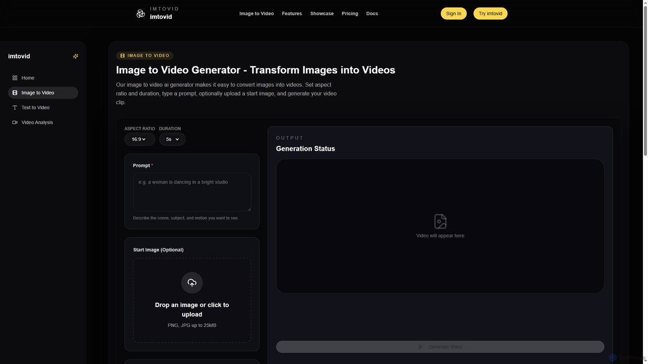 Image to Video Generator | imtovid for Imtovid