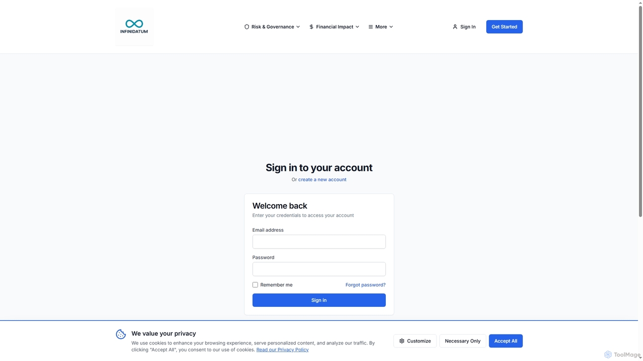 Infinidatum - AI Risk Intelligence & Compliance Platform for Infinidatum
