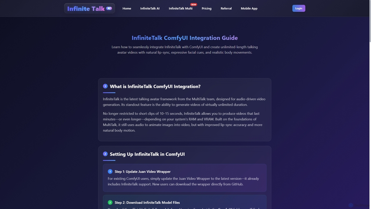 InfiniteTalk ComfyUI Setup Guide: Talking Avatar Videos for Infinite Talk AI