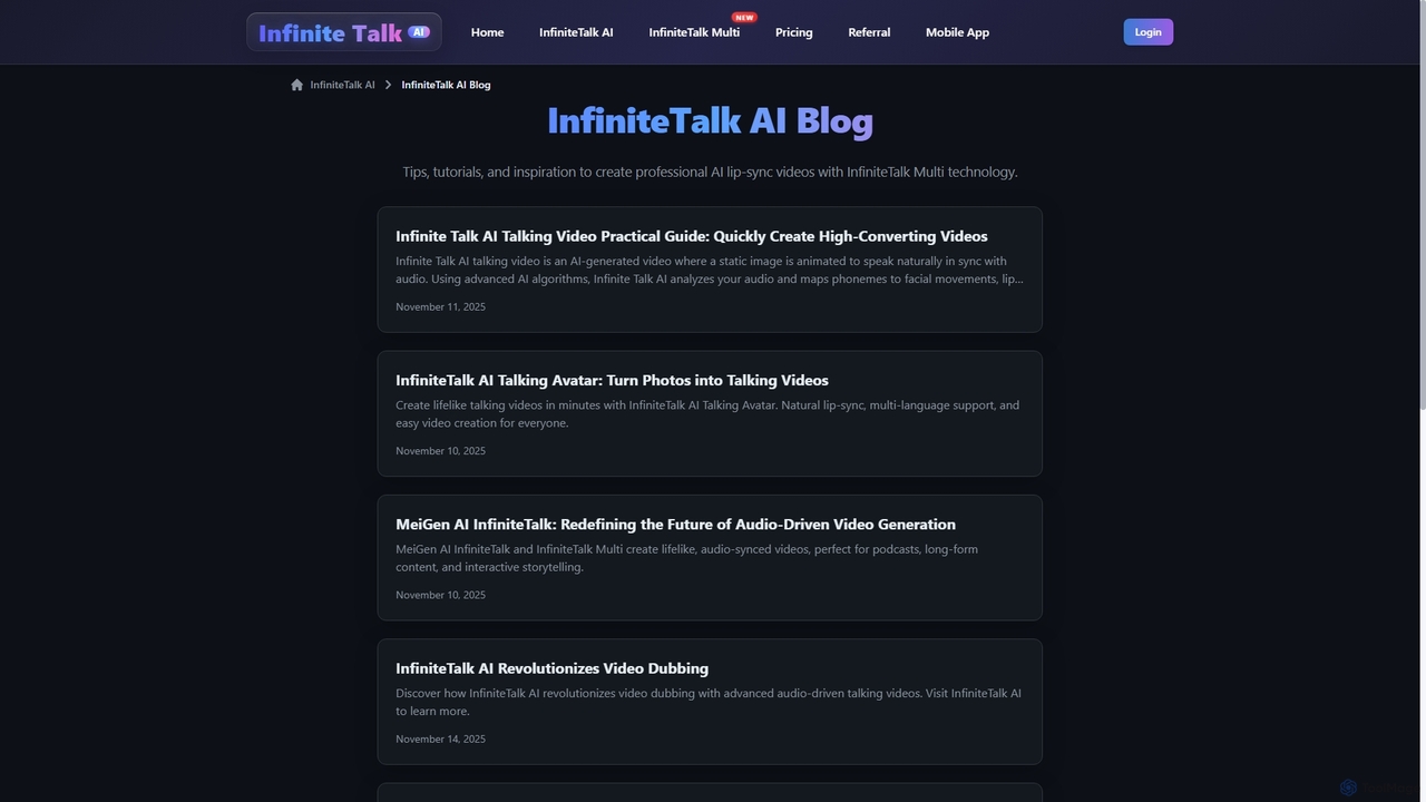 InfiniteTalk AI Blog: Latest News & Tutorials for Infinite Talk AI