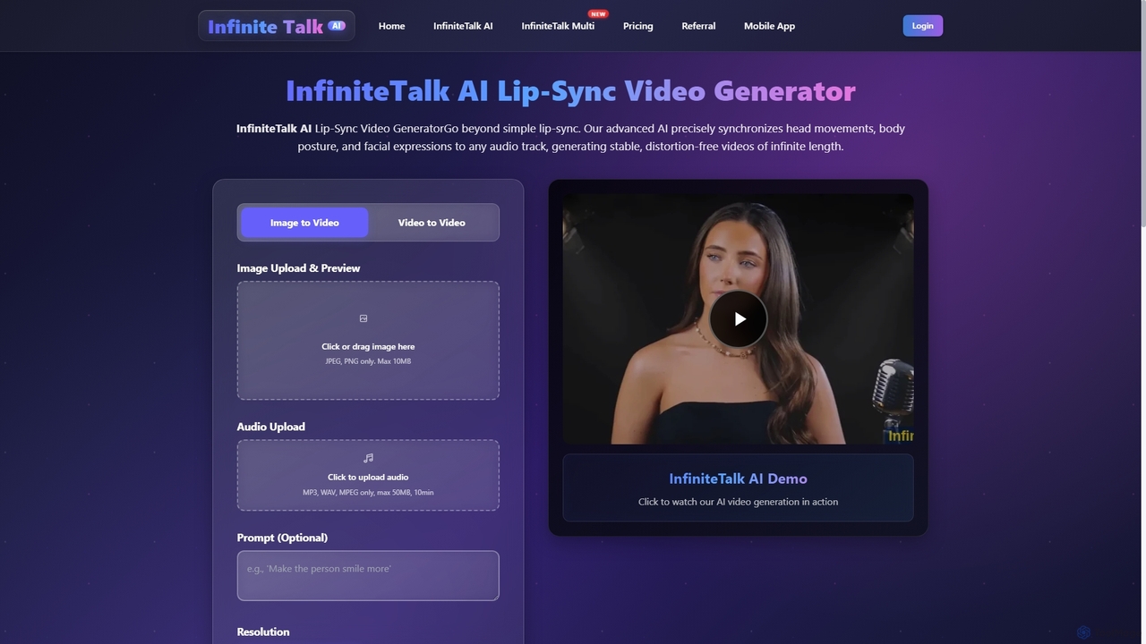 InfiniteTalk AI: Full-Body AI Video Dubbing & Lip Sync for Infinite Talk AI