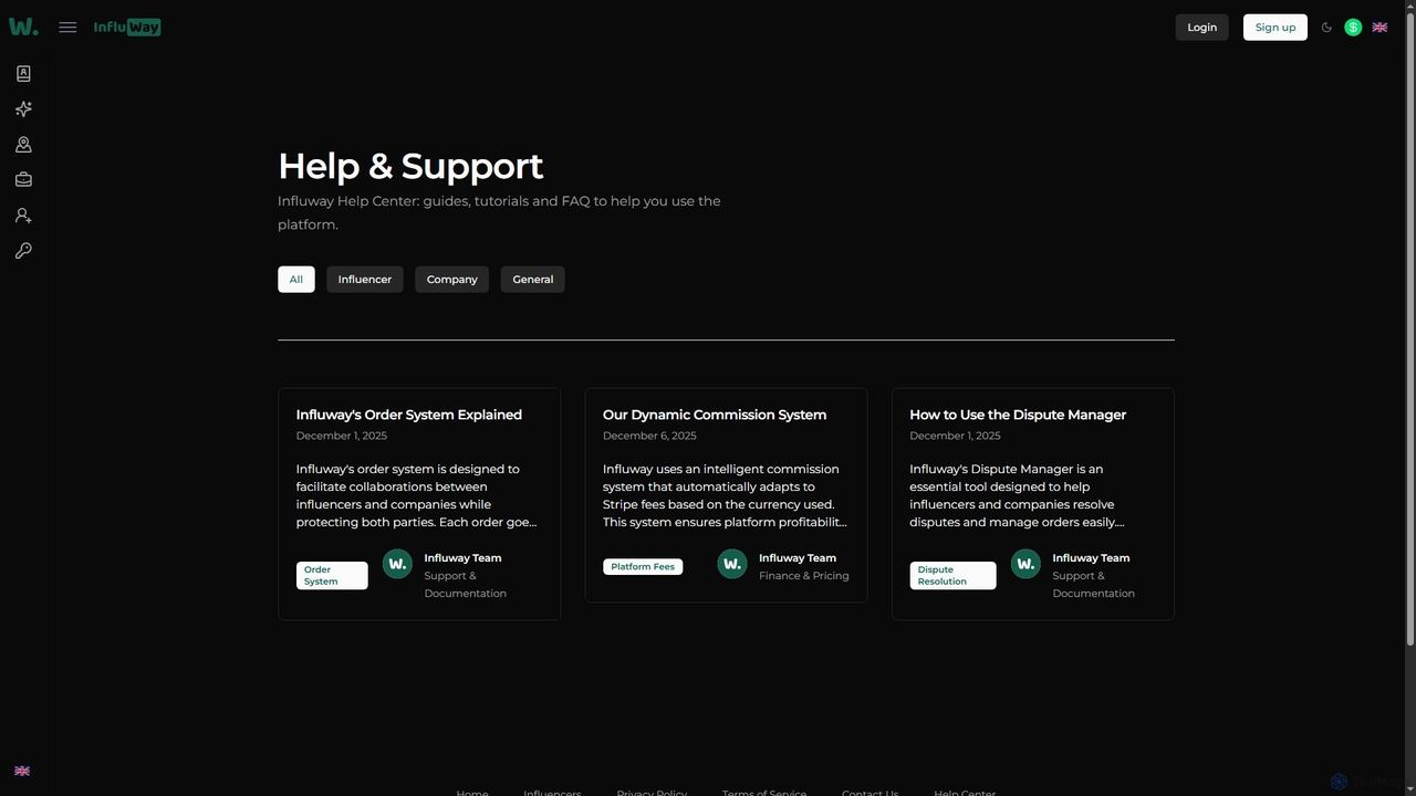 Help Center - Influway | Influway for Influway
