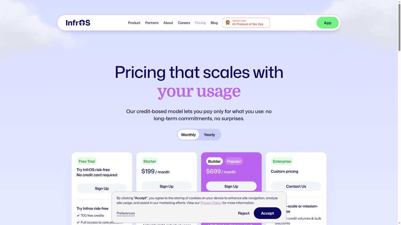 Pricing for Infros