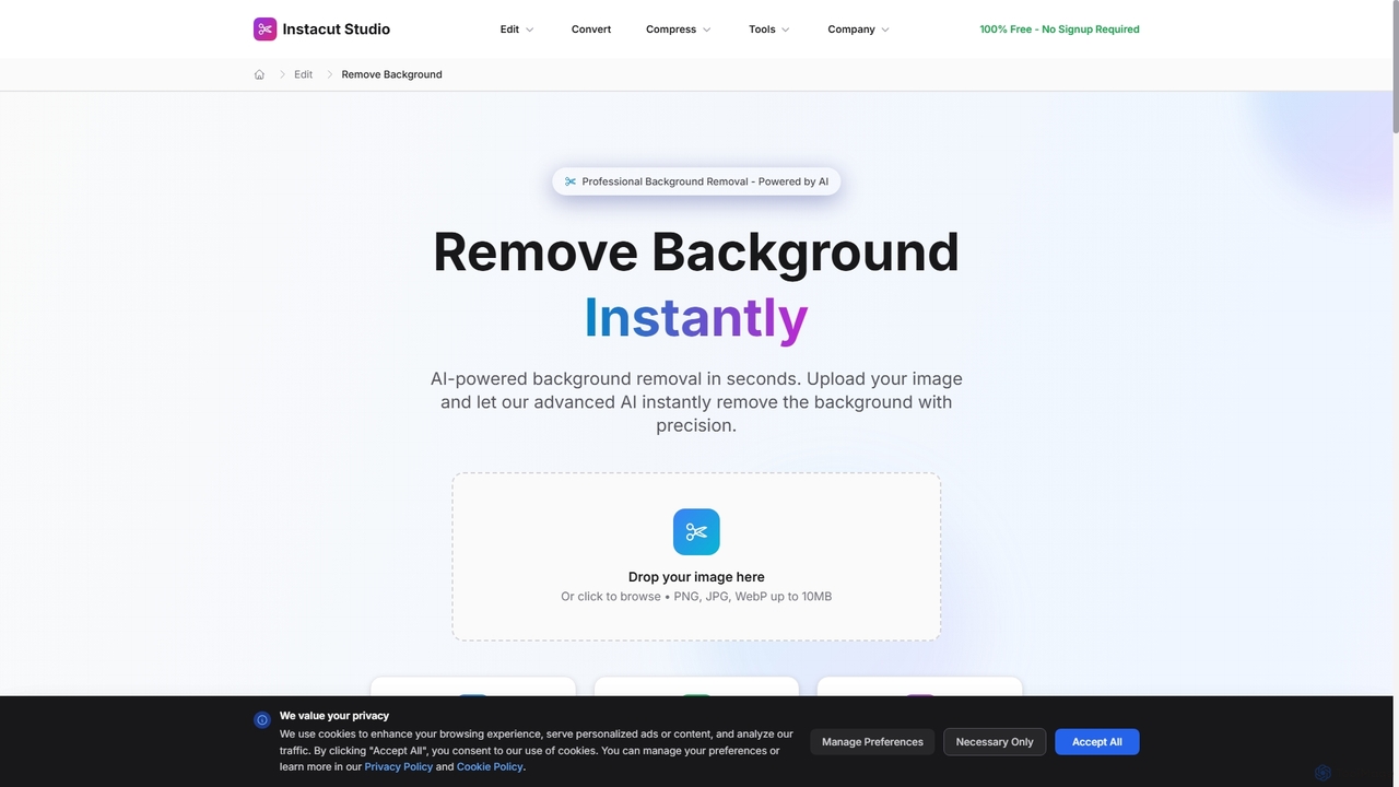 AI Background Remover | Remove Image Background Free | Instacut Studio for Instacut